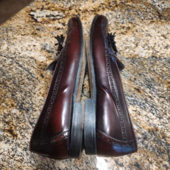 BALLY Switzerland Brown Tassel Leather Loafers Size 9D Made in Italy